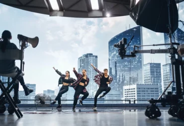 music video shoot in virtual production studio